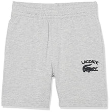 Load image into Gallery viewer, Lacoste Boy's Shorts with Adjustable Waist, Silver Chine, 6 Years
