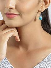 Load image into Gallery viewer, YoTreasure 1.50"Larimar Blue Topaz 925 Sterling Silver Dangle Earrings
