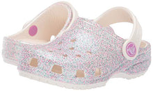 Load image into Gallery viewer, Crocs Kids' Classic Glitter Clog | Sparkly Slip On Shoe for Toddlers, Oyster, 5 US Toddler
