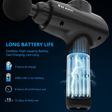 Load image into Gallery viewer, FIT KING Massage Gun Deep Tissue Percussion Muscle Massage Gun for Athletes to Relieve Soreness and Fast Recovery LCD Touch Screen 6 Massage Heads 20 Speed Levels FT-025G
