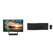 Load image into Gallery viewer, HP Pavilion 21.5-Inch IPS LED HDMI VGA Monitor (22cwa), Black with Logitech MK270 Wireless Keyboard and Mouse Combo Bundle
