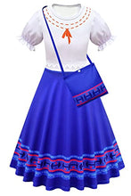 Load image into Gallery viewer, Kids Encanto Costume Mirabel Isabela Pepa Dress Mirabel/Isabela Madrigal Cosplay Princess Skirt with Bag Suits for Girls
