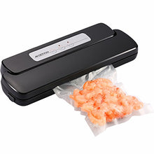Load image into Gallery viewer, GERYON Vacuum Sealer, Automatic Food Sealer Machine with Starter Bags &amp; Roll for Food Savers and Sous Vide, Black
