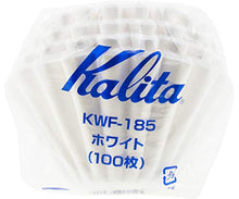 Load image into Gallery viewer, Kalita Wave Paper Coffee Filters I Larger Size 185 I 100 Count I Specially Pour Over Dripper I Made in Japan, Large, White
