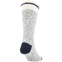 Load image into Gallery viewer, Gold Toe Men's Lodge Sustainable Crew Socks, 2 Pairs, Marble Green, Navy Marl, Shoe Size: 6-12.5

