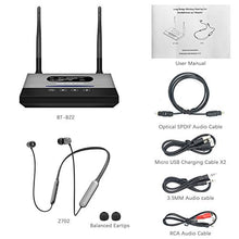 Load image into Gallery viewer, Friencity Wireless Headphones Earbuds for TV Watching with Bluetooth Transmitter 164ft Range, Neckband TV Headset Hearing Set for Seniors, Digital Optical RCA, 3.5mm Aux, Plug n Play, No Audio Delay
