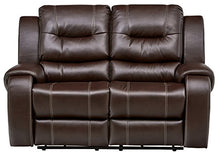 Load image into Gallery viewer, Cambridge Clark Double Reclining Love Seats Living Room Furniture, Brown
