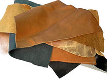 Load image into Gallery viewer, Memory Cross 3 lbs Real Cowhide Leather Scrap for Crafting - Remnants from Furniture Making, Soft and Flexible, and Sizes - 4-15 Pieces
