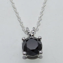 Load image into Gallery viewer, Dazzlingrock Collection 2.00 Carat (ctw) 18K Round Cut Black Diamond Ladies Solitaire Pendant 2 CT, White Gold
