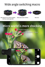 Load image into Gallery viewer, Phone Camera Lens Phone Lens 22X Telephoto Lens, 4K HD 0.67X Super Wide Angle Lens&amp;25X Macro Lens, 205° Fisheye Lens, Work as Telescope with Metal Tripod
