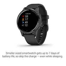 Load image into Gallery viewer, Garmin 010-02172-11 Vivoactive 4S, Smaller-Sized GPS Smartwatch, Features Music, Body Energy Monitoring, Animated Workouts, Pulse Ox Sensors And More, Black
