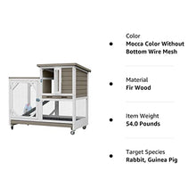 Load image into Gallery viewer, Indoor Rabbit Hutch Large Rabbit Cage, Outdoor Bunny Hutch Guinea Pig Cage - 4 Casters Include (Mocca Color Without Bottom Wire Mesh)
