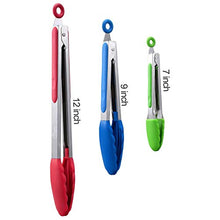 Load image into Gallery viewer, Hotec Metal Fish Spatula Kitchen Tongs with Silicone Tips

