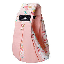 Load image into Gallery viewer, Baby Carrier by Cuby, Natural Cotton Baby Sling Baby Holder Extra Comfortable for Easy Wearing Carrying of Newborn, Infant Toddler and Ideal for Baby Registry (Pink Flamingo)
