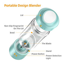 Load image into Gallery viewer, [2020 Upgraded Version]Hotsch Portable Blender, Personal Size Blender Juicer Cup for Juice Crushed Ice Smoothies and Shakes, 4000mAh USB Rechargeable with Six Blades, Mini Blender for Sports, Office, Travel, Gym and Outdoors

