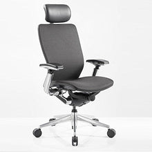 Load image into Gallery viewer, IC2 Mesh Black Shell Ergonomic Computer Chair with Headrest Dimensions: 25.5-27.5"W x 28"D x 45-52"H Seat Dimensions: 19"Wx17-19"Dx16-21"H Black Mesh/Black/Black Poly Shell/Chrome Arms and Base

