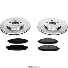 Load image into Gallery viewer, Power Stop K1364 Front Z23 Carbon Fiber Brake Pads with Drilled &amp; Slotted Brake Rotors Kit
