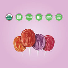 Load image into Gallery viewer, ORGANIC Lollipops - Lovely Co. 7oz Bag (40 count) - Strawberry, Pomegranate, Mango &amp; Grape Flavors | NO HFCS, GLUTEN or Fake Ingredients, 100% VEGAN &amp; Kosher!
