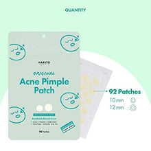 Load image into Gallery viewer, HARUTO BEAUTY Original Acne Pimple Patch -(92 patches /1Pack), Tea tree, Hydrocolloid spot healing patch, Invisible blemish spot treatment, Absolving sebum quick &amp; easy patches for face
