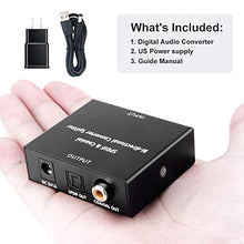 Load image into Gallery viewer, Optical-to-Coaxial OR Coaxial-to-Optical Digital Audio Converter, ROOFULL Bi-Directional Digital Coaxial to/from Optical Toslink SPDIF Audio Converter/Adapter/Repeater
