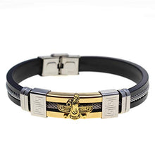 Load image into Gallery viewer, Asoodehdelan Silver Gold Farvahar Faravahar Bracelet Persian Zoroastrian GIF Persia Art
