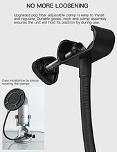 Load image into Gallery viewer, Mic Pop Filter, Professional Metallic Mic Pop Filter Mesh for Blue Yeti and Any Other Mic, ARISEN Dual Layered Microphone Pop Filter, Mic Filter with A Flexible 360° Gooseneck Clip Stabilizing Arm
