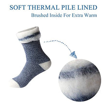 Load image into Gallery viewer, Hissox 2Pack Fleece Lined Thick Cold Weather Women Insulated Thermal Socks &amp; Mens Womens Warm Fur Lined Thick Slipper Gripper Socks
