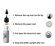 Load image into Gallery viewer, Black Oil-Based Stamp Refill Ink by BCH - Bulk Bottle for Pre-Inked Rubber Gel Pads - 20 ml -0.68oz
