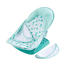 Load image into Gallery viewer, Summer Deluxe Baby Bather with Warming Wings (Green Triangle) - Bath Support for Use in the Sink or Bathtub - Includes 3 Reclining Positions
