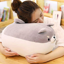 Load image into Gallery viewer, Auspicious beginning Stuffed Animal Shiba Inu Plush Toy Anime Corgi Kawaii Plush Dog Soft Pillow, Plush Toy Gifts for Boys Girls(Gray, 15.7")
