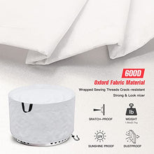 Load image into Gallery viewer, Tiga Fire Pit Shelter Cover Solo Stove Yukon, Round Fire Place Weatherpoof Cover Solo Stove Ranger, Heavy Duty 600D Polyester Oxford, Waterproof, Weatherpoof UV proof Drawstring &amp; Storage Bag
