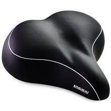 Load image into Gallery viewer, LINGMAI Comfortable Exercise Bike Seat for Men and Women,Oversize Bicycle Saddle with Soft Cushion Improves Comfort for Mountain Bike, Road Bicycle, Hibrid and Stationary Electric Bike
