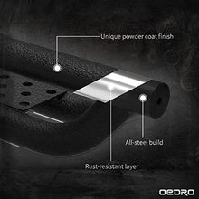 Load image into Gallery viewer, OEDRO All-Steel Build Running Boards Compatible with 2018-2022 Jeep Wrangler JL 4 Door, Bolt-on Side Steps with Leaf Shaped Design, Black Powder Coated Nerf Bar
