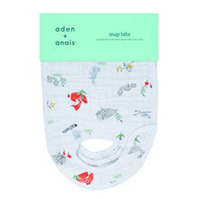 Load image into Gallery viewer, aden + anais Snap Baby Bib, 100% Cotton Muslin, 3 Layer Burp Cloth, Super Soft &amp; Absorbent for Infants, Newborns and Toddlers, Adjustable with Snaps, 3 Pack, Naturally
