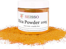 Load image into Gallery viewer, Gold Mica Powder for Epoxy Resin 3.5 oz /100g Powdered Pigment for Soap Colorant Bath Bomb Dye, Cosmetic Grade for Lip Gloss, Acrylic Nails Polish, Craft Projects

