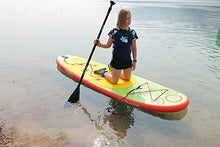 Load image into Gallery viewer, YASKA Children Inflatable Stand Up Paddle Board with SUP, Hand Pump, Adjustable Aluminum Floating Paddle, Repair Kit, Rucksack and Bottom Fin for Paddling

