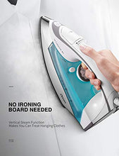 Load image into Gallery viewer, Steam Iron for Clothes, DECEN 1700W Iron with Rapid Even Heat Scratch Resistant Nonstick Soleplate, Professional Iron with Steam Control, Anti-Drip, Self-Cleaning, Dry Iron Function, Teal
