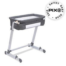 Load image into Gallery viewer, Simmons Kids By The Bed City Sleeper Bassinet - Adjustable Height Portable Crib with Wheels &amp; Airflow Mesh, Grey Tweed
