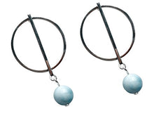 Load image into Gallery viewer, AZIEL 925 Sterling Silver Earrings Natural Larimar Gemstones
