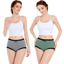 Load image into Gallery viewer, High Waisted Cotton Underwear For Women,Breathable Soft High Waist Briefs Stretch Lace Ladies Panties For Women (Multicolor- 5 Packs-S)
