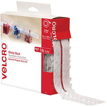 Load image into Gallery viewer, VELCRO Brand - Sticky Back Hook and Loop Fasteners – Peel and Stick Permanent Adhesive Tape Keeps Classrooms, Home, and Offices Organized – Cut-to-Length Roll | 15ft x 3/4in Tape | White
