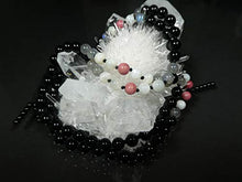 Load image into Gallery viewer, Black Onyx AAA, Labradorite AAA*, Moonstone AAA and Rhodochrosite A Hand-Knotted Mala (108 and Guru), Necklace, Bracelet 7-mm Beads 1161
