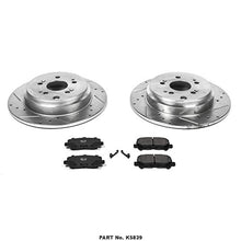 Load image into Gallery viewer, Power Stop K5839 Rear Z23 Carbon Fiber Brake Pads with Drilled &amp; Slotted Brake Rotors Kit
