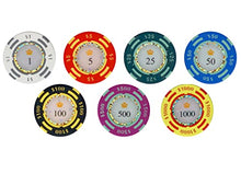 Load image into Gallery viewer, Versa Games 500 Piece Crown Casino 13.5g Clay Poker Chips Casino Quality Poker Chips, Heavyweight 13.5g Poker Chips, Ultimate Poker Chip Set
