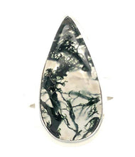 Load image into Gallery viewer, Natural Green Moss Agate 925 Solid Sterling Silver Ring Size 6
