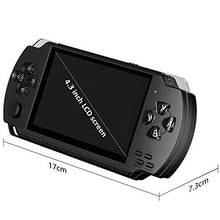 Load image into Gallery viewer, LKTINA 8GB 4.3’’ 1000 LCD Screen Handheld Portable Game Console, Media Player with Camera Built in 1200+Real Video Games, for gba/gbc/SFC/fc/SMD Games, Best Gift for Kids and Adults -Black (Medium)

