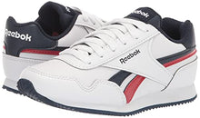Load image into Gallery viewer, Reebok Boy's Classic Jogger 3.0 Sneaker, White/Vector Navy/Vector Red, 1 Little Kid
