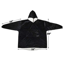 Load image into Gallery viewer, THE COMFY Original | Oversized Microfiber &amp; Sherpa Wearable Blanket, Seen On Shark Tank, One Size Fits All Black
