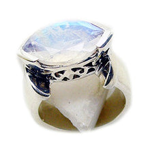 Load image into Gallery viewer, 55Carat Natural Rainbow Moonstone Ring for Men 925 Silver Birthstone Handmade US 4,5,6,7,8,9,10,11,12
