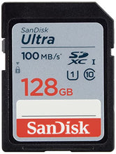 Load image into Gallery viewer, SanDisk 128GB Ultra SDXC UHS-I Memory Card - 100MB/s, C10, U1, Full HD, SD Card - SDSDUNR-128G-GN6IN
